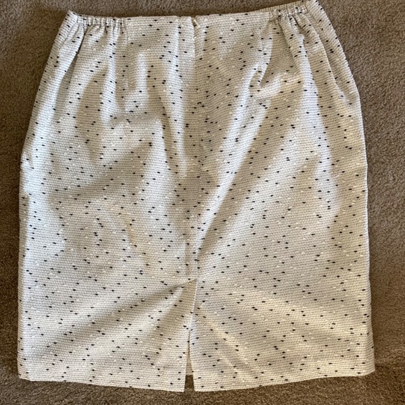 Talbots Women’s 14W Pencil Skirt, black and white confetti - Picture 5 of 8